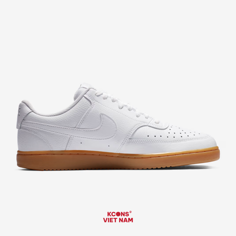🔥Deal Cuối, Chốt Nhanh! Giày Nike Court Vision Low Leather CD5463-105 White/ Photon Dust/ Gum Light Brown
