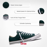 [NEW ARRIVAL 2026] Giày Converse Chuck Taylor All Star Canvas Low Top Sneakers Steely Pine Unisex A18101C Green/ Xanh rêu