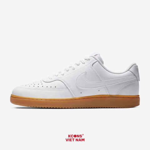 🔥Deal Cuối, Chốt Nhanh! Giày Nike Court Vision Low Leather CD5463-105 White/ Photon Dust/ Gum Light Brown