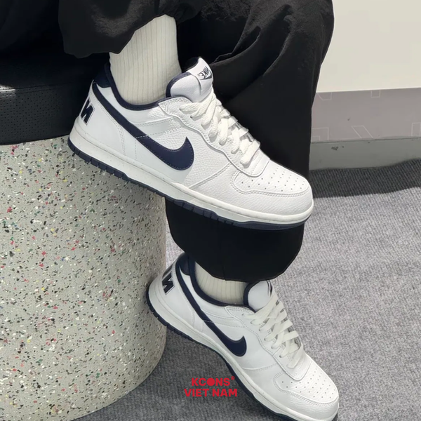 Giày Nike Big Low Leather Midnight Navy 355152-140