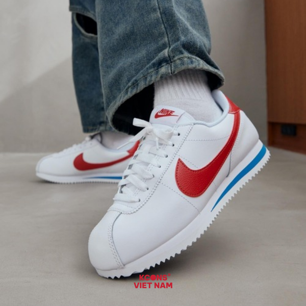 Giày Nike Cortez Leather White/Varsity Blue/Varsity Red DN1791-108