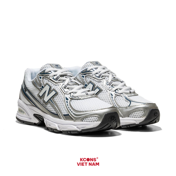 Giày New Balance 740 Navy White GR740WN Big Kid Retro Chất Liệu Mesh & Synthetic Leather, Đế ABZORB