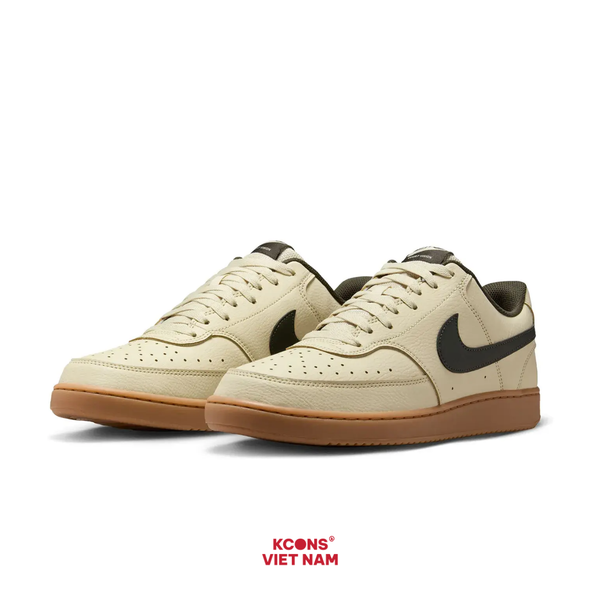 Giày Nike Court Vision Low Leather Khaki/Sequoia-Gum Med Brown HV4506-200