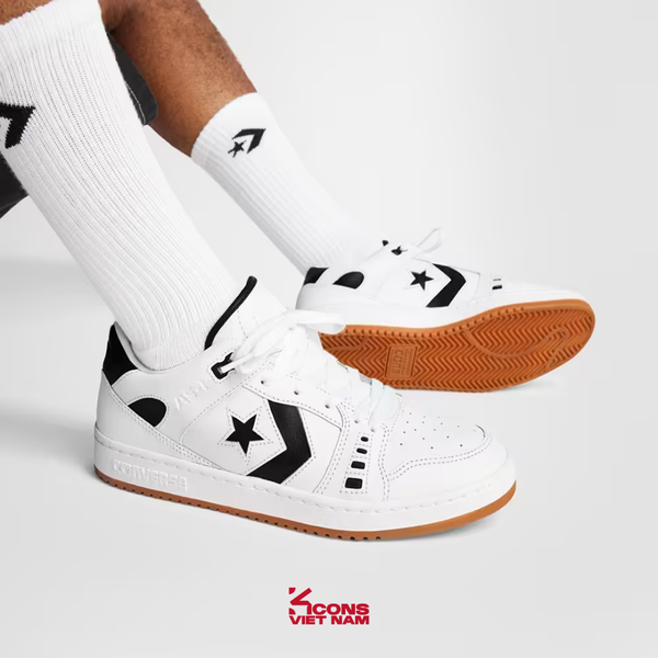 Deal Cuối – Chốt Nhanh! Giày Converse CONS AS-1 Pro Leather White Black A07318C Unisex Da Trượt Ván Hiệu Năng Cao