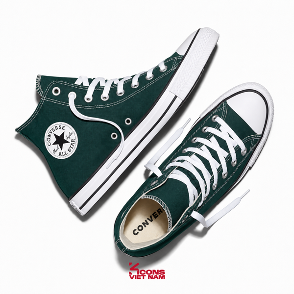 [NEW ARRIVAL 2026] Giày Converse Chuck Taylor All Star Canvas High Top Sneakers Steely Pine Unisex Đế Bằng A18096C Green