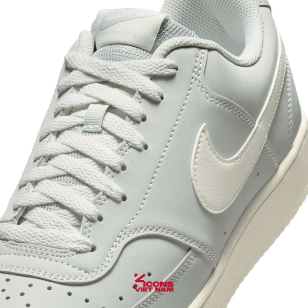Giày Nike Court Vision Low Leather II7403-001 Silver Grey Off-White