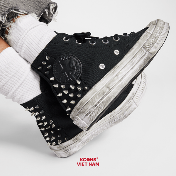 Deal Cuối – Chốt Nhanh! Giày Converse CHUCK 70 STUDDED HIGH TOP BLACK A07207C