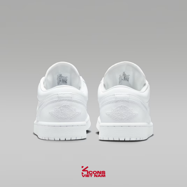Giày Nike Air Jordan 1 Low White DV0990-111 Leather Sneaker Cổ Thấp JD1 Unisex