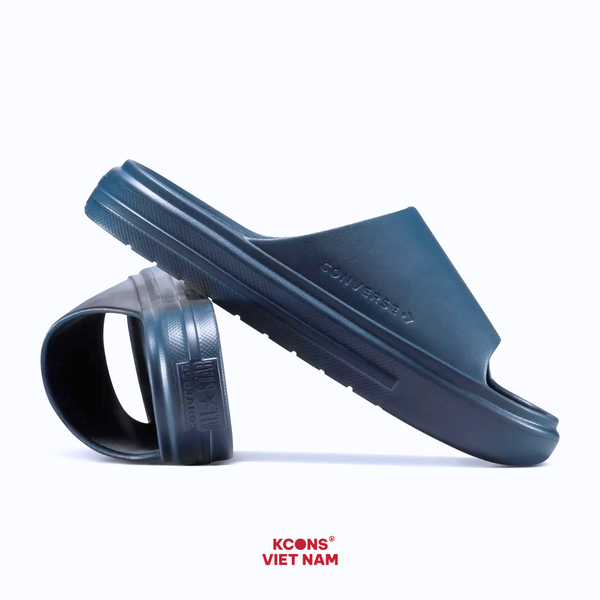 🔥Deal Cuối, Chốt Nhanh! Dép Converse Essential Slide Blue Navy Unisex - Quai Ngang Bản Rộng A15799C