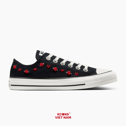 Deal Cuối – Chốt Nhanh! Giày Converse Chuck Taylor All Star Valentine's Day Black/ Red/ Egret A13651C ROSES