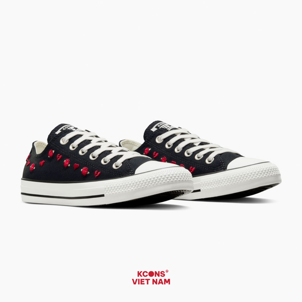 Deal Cuối – Chốt Nhanh! Giày Converse Chuck Taylor All Star Valentine's Day Black/ Red/ Egret A13651C ROSES