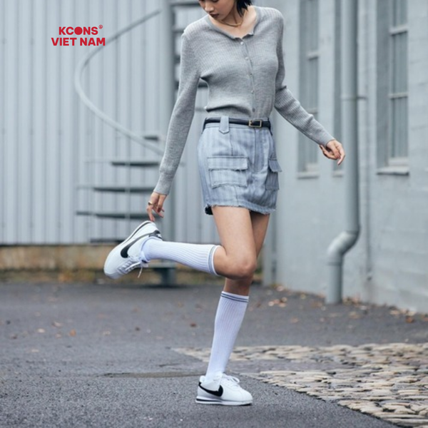 Giày Nike Cortez Leather White/Black DN1791-107