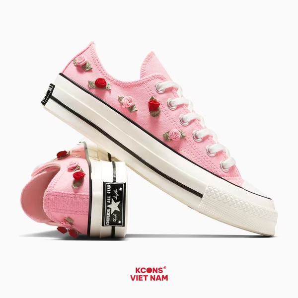 🔥Deal Cuối – Chốt Nhanh! Giày Converse Chuck Taylor 1970s Roses Pink Low Top A13649C