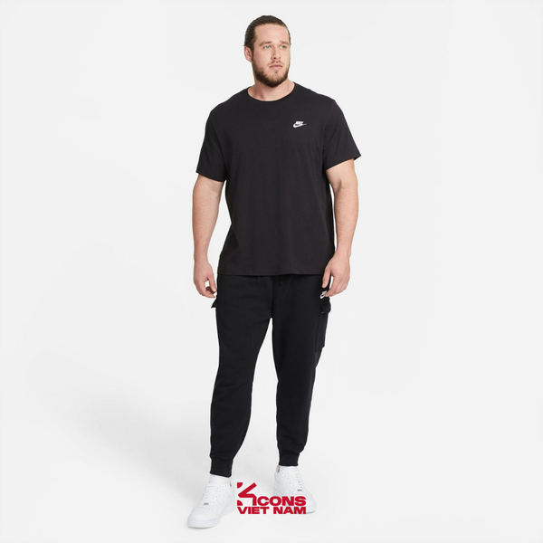 Deal Cuối - Chốt Nhanh! Áo Thun Nike Tay Ngắn Sportswear T-Shirt AR4999-013 Chính Hãng Đen Cotton Mềm Thoáng Regular Fit