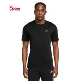 Deal Cuối - Chốt Nhanh! Áo Thun Nike Tay Ngắn Sportswear T-Shirt AR4999-017 Đen Logo Gold Cotton Mềm Thoáng Regular Fit