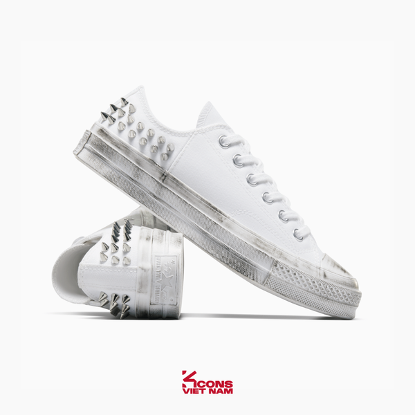 Giày Unisex Converse Chuck 70 Studded A07208C White Low Top