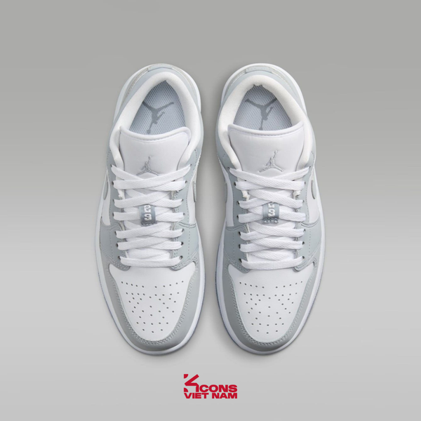 Giày Nike Jordan Air Jordan 1 Low White Wolf Grey Leather DC0774-105