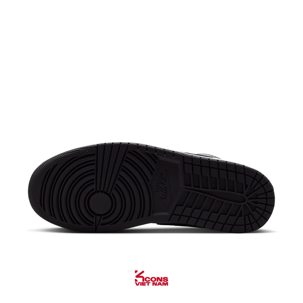 Giày Nike Air Jordan 1 Low Black Light Smoke Grey White 553558-048 Leather Sneaker Cổ Thấp JD1