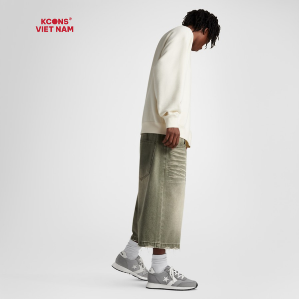 Deal Cuối – Chốt Nhanh! Giày Converse Omega Trainer Shark Skin A13470C Suede Canvas