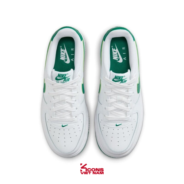 Deal Cuối, Chốt Nhanh! Giày Nike Air Force 1 Low Malachite FV5948-103 Classic Never Goes Out of Style AF1 White Leather Green Older Kids