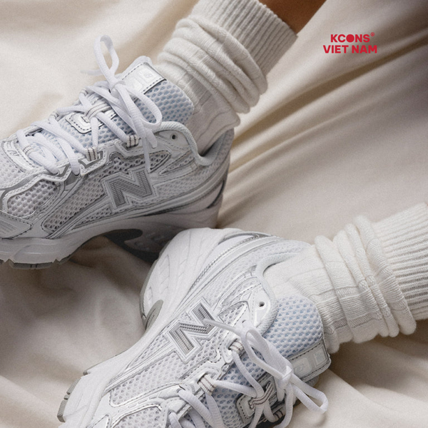 Giày New Balance 740 U740WM2 White Silver Metallic Sneaker Sport Giày Thể Thao Unisex ABZORB Cushioning Thoải Mái Tối Ưu