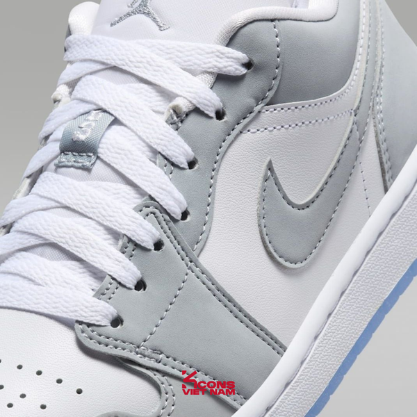 Giày Nike Jordan Air Jordan 1 Low White Wolf Grey Leather DC0774-105