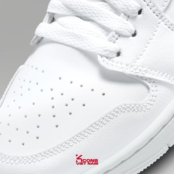 Giày Nike Air Jordan 1 Low White DV0990-111 Leather Sneaker Cổ Thấp JD1 Unisex