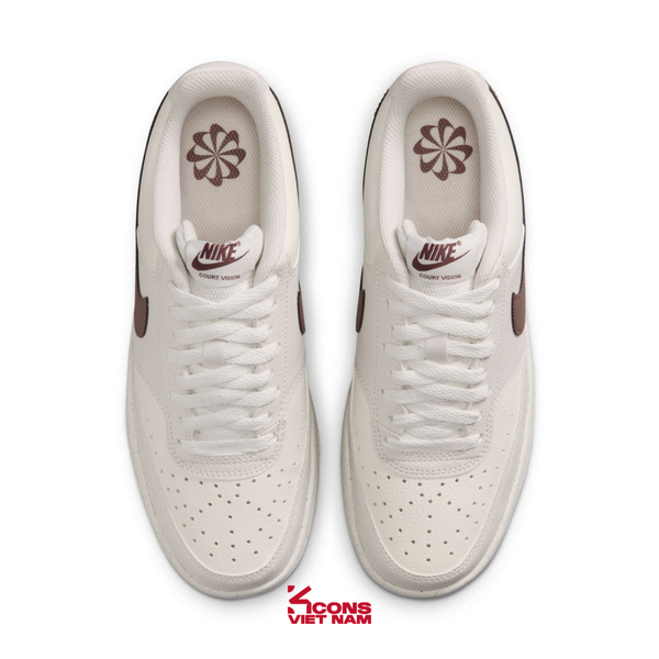 [ĐỘC QUYỀN ONLINE] Giày Nike Court Vision Low Burgundy Crush White Leather DH3158-012