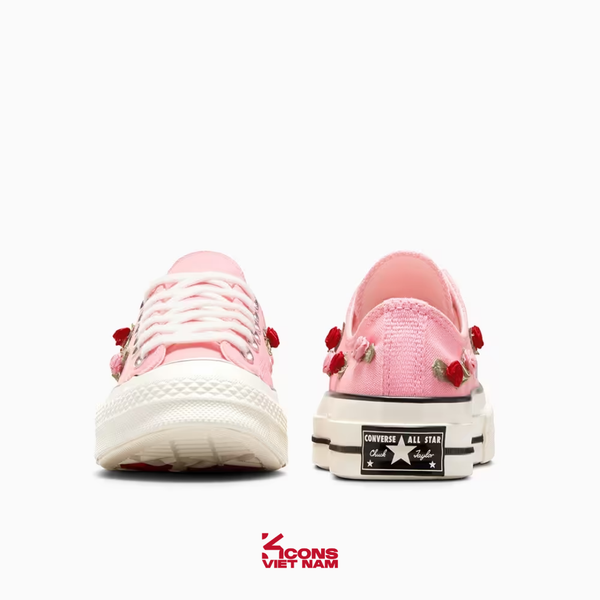 Deal Cuối – Chốt Nhanh! Giày Converse Chuck Taylor 1970s Roses Pink Low Top A13649C