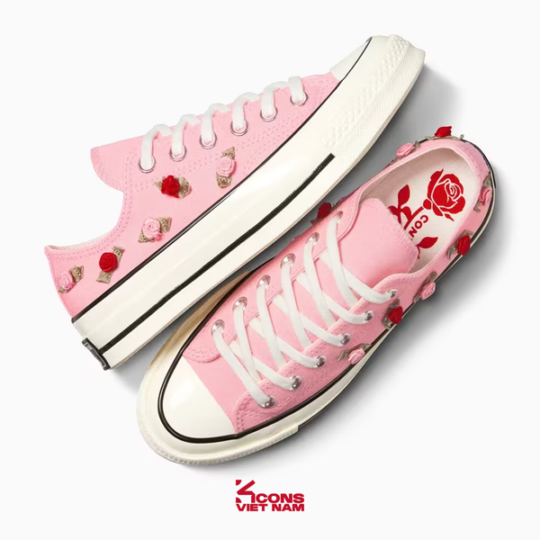 Deal Cuối – Chốt Nhanh! Giày Converse Chuck Taylor 1970s Roses Pink Low Top A13649C