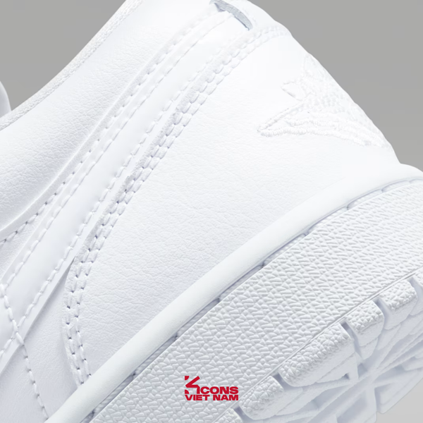 Giày Nike Air Jordan 1 Low White DV0990-111 Leather Sneaker Cổ Thấp JD1 Unisex