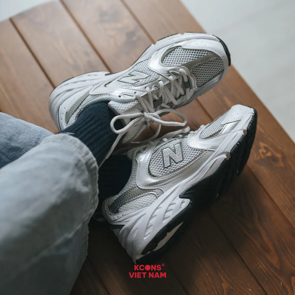 Giày New Balance 530 White Silver MR530AD Công Nghệ Đệm ABZORB