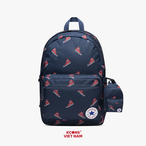 Ba lô Converse Go 2 Backpack CONMA5665-B8A Navy In Hoạ Tiết Giày Unisex
