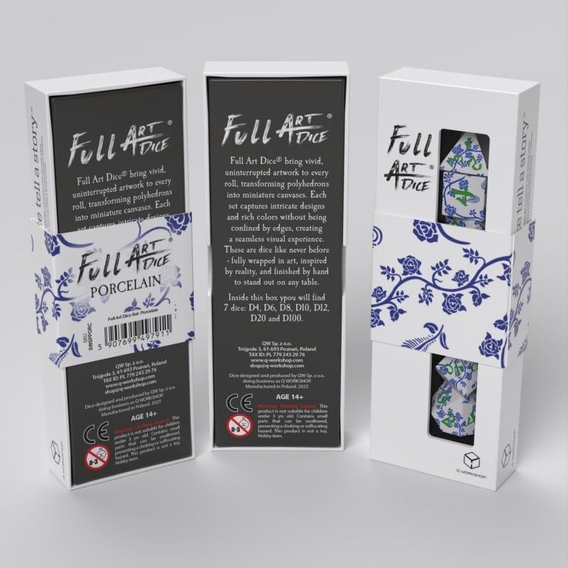 Full Art Dice® Set: Porcelain
