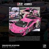  Mô hình xe ô tô Lamborghini Aventador GT EVO pink custom Dragon Ball Android 18 limited 999pcs tỉ lệ 1:64 Modern Art & CC MD643829 