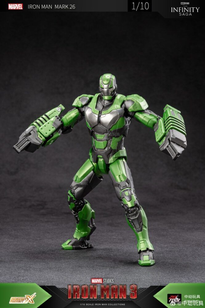  Mô hình nhân vật Marvel Iron man người sắt MK26 Mark 26 Iron man 3 ZM65 tỉ lệ 1:10 18CM ZD Toys FG262 