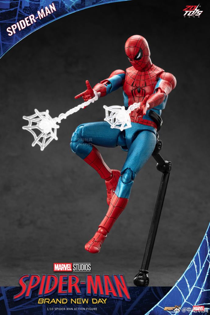  Mô hình nhân vật Marvel người nhện Spider man Brand new day 2026 tỉ lệ 1:10 18CM ZD Toys ZC65 FG272 