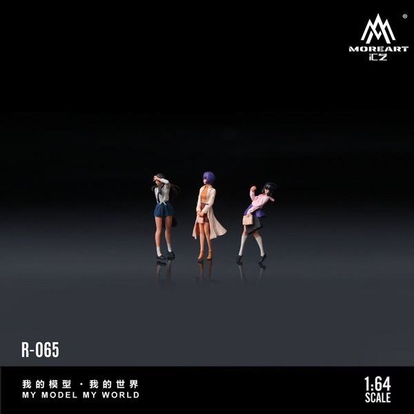  Mô hình set nhân vật 3 cô gái Vitality Girl Doll Set Simulation Resin Model tỉ lệ 1:64 More Art MO223065 