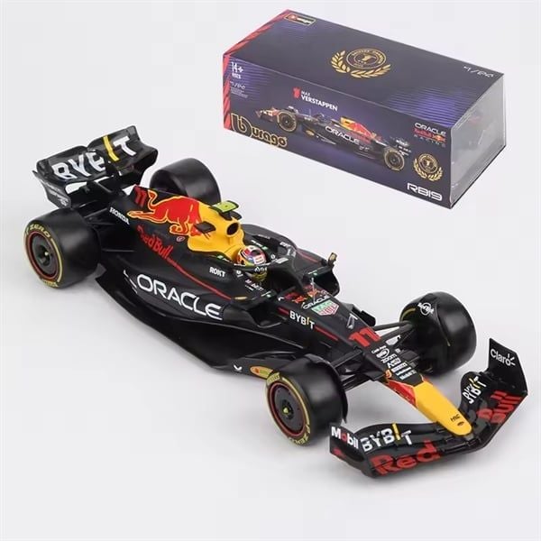  Mô hình xe đua F1 Red Bull Abu Dhabi Grand Prix RB19 F1 hộp mica có figure tỉ lệ 1:24 Bburago OT24092 