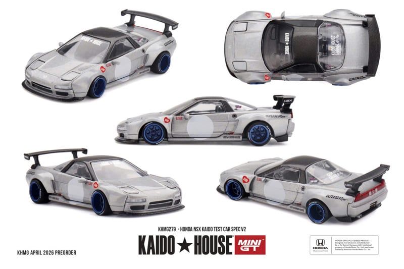  Mô hình xe Honda NSX Kaido Test Car Spec V2 tỉ lệ 1:64 Kaido House KHMG279 
