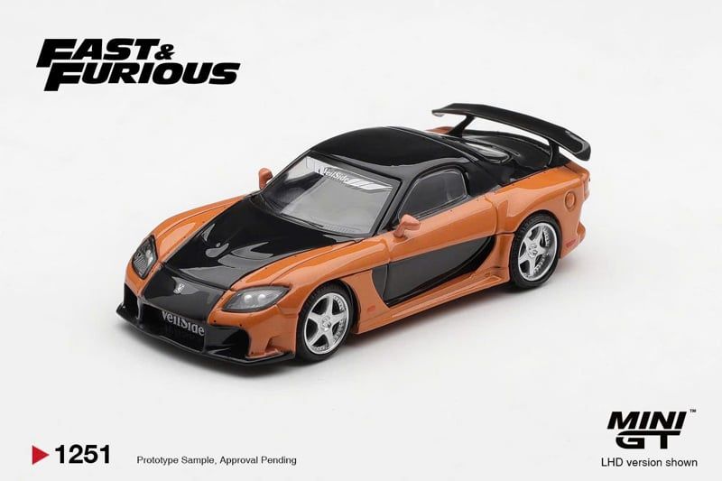  Mô hình xe Mazda RX-7 VeilSide Fortune “The Fast and the Furious: Tokyo Drift” tỉ lệ 1:64 bản card MGT01251-BL 