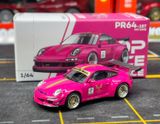  [Hàng Loose] Mô hình xe Porsche RWB Rauh Welt 997 AVA pink tỉ lệ 1:64 Poprace PR640187 