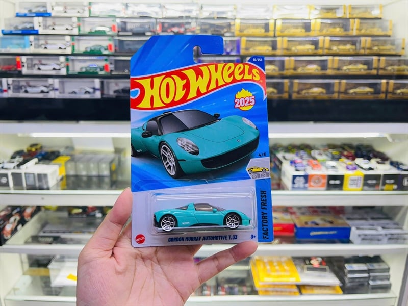  Mô hình xe Gordon Murray Automotive T.33 green Hotwheels kim loại có bản quyền chính hãng tỉ lệ 1:64 C4982-GY 