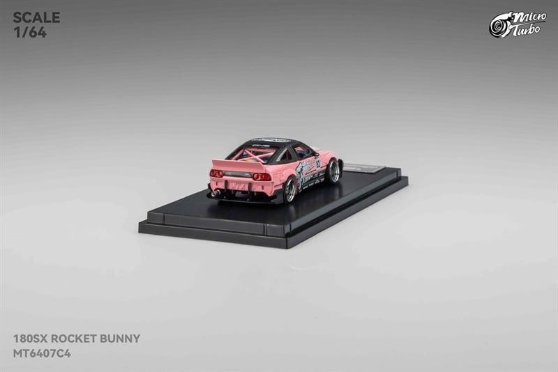  Mô hình xe Nissan 180SX Rocket Bunny pink tỉ lệ 1:64 Micro Turbo MT6407C4 