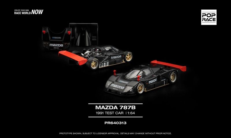  Mô hình xe Mazda 787B 1991 Test Car tỉ lệ 1:64 Pop Race PR640313 