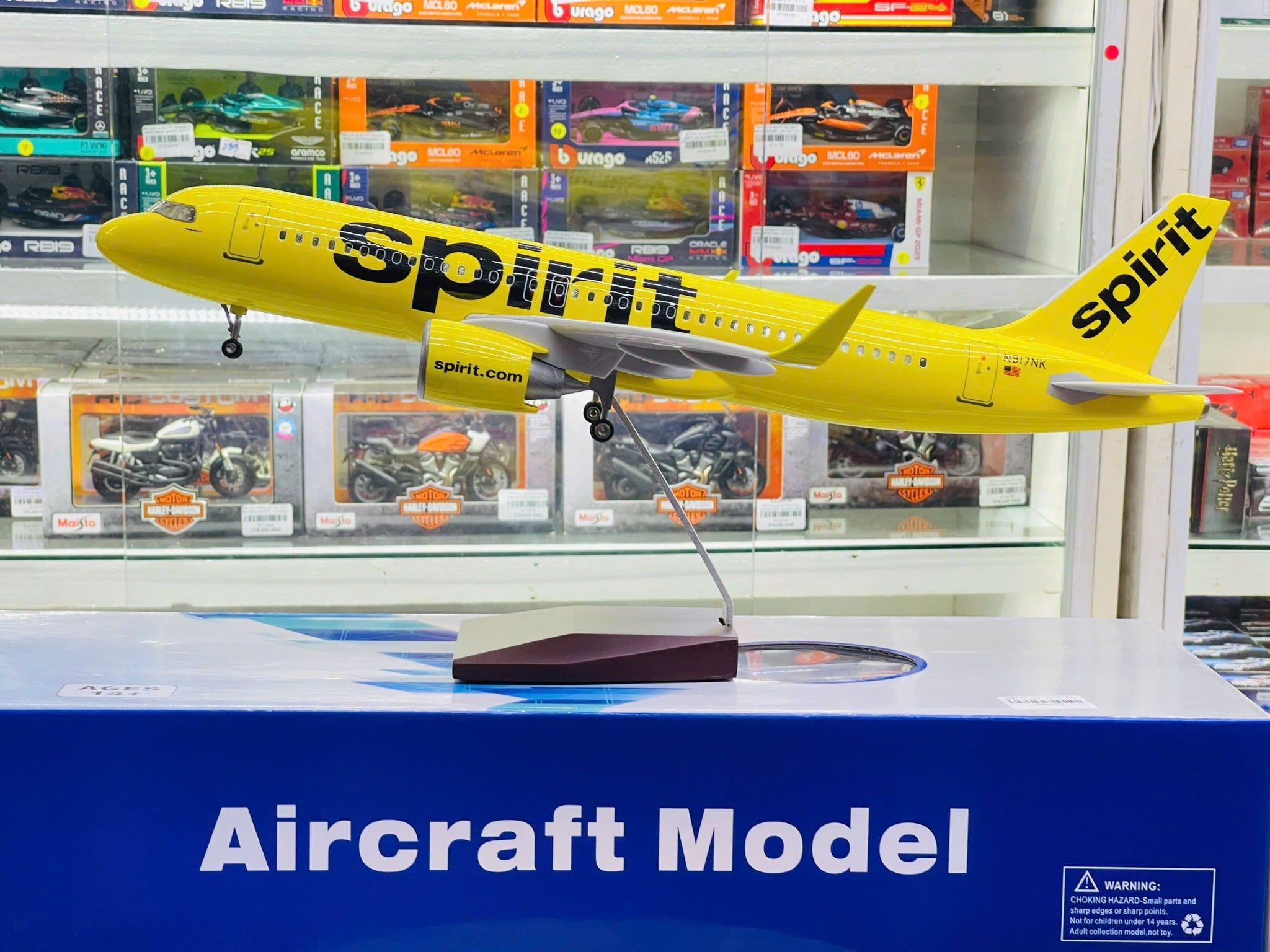  Mô hình máy bay Spirit Airbus A320 Neo có bánh xe kích thước 47cm no led MB47115 