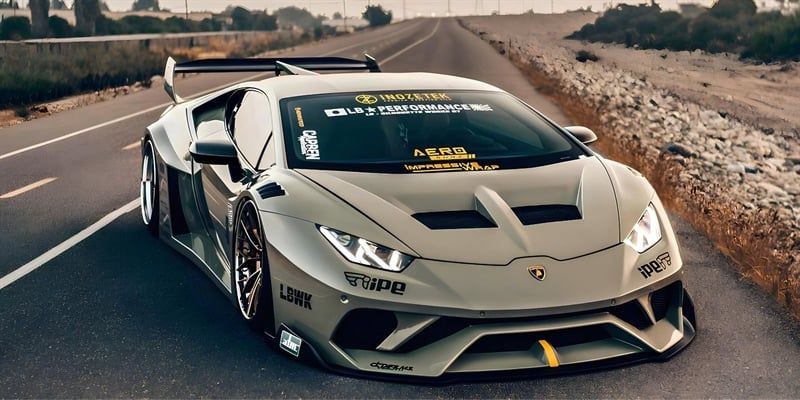  Phụ kiện Thảm lót chống trượt chủ đề siêu xe Lamborghini kích thước 30x60cm Autono1 PT116A 