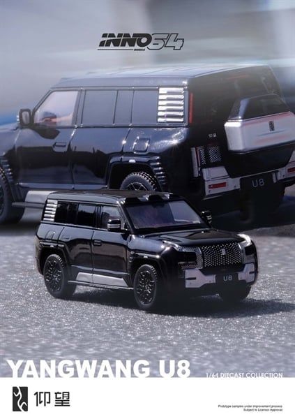  Mô hình xe YANWANG U8 Black tỉ lệ 1:64 Inno64 IN64-YWU8-BLACK 