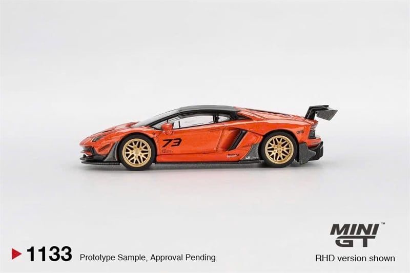  Mô hình xe LB★WORKS Lamborghini Aventador Limited Edition Orange MDX 2025 tỉ lệ 1:64 bản card MiniGT MGT01133 NO CHASE CAR 