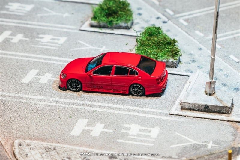  Mô hình xe VERTEX Toyota Aristo JZS161 Red (Tarmac Cards Combo Set) tỉ lệ 1:64 Tarmac Works 
